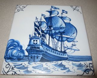 Beautiful Vintage Italian Tile SHIP Made in Italy Ceramica Signed