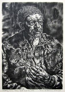 Ivan Albright Signed 1945 Lithograph Fleeting Time Thou Hast Left Me