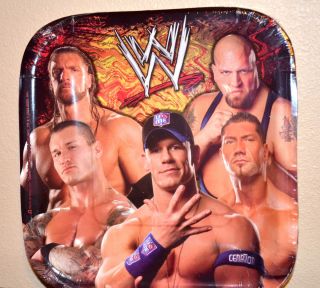 New 8 WWE John Cena Rey Mysterio Dessert Plates Party Supplies