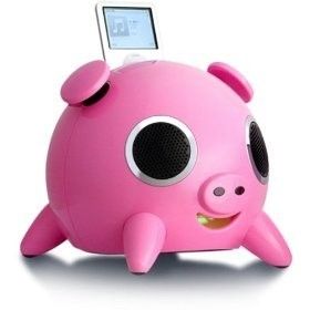 SPEAKAL PINK IPIG CD  LAPTOP PC IPOD ITOUCH IPHONE PIG DOCK CHARGER