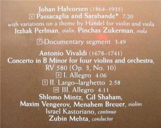  Philharmonic Orchestra 60th Gala Concert Isaac Stern Laserdisc