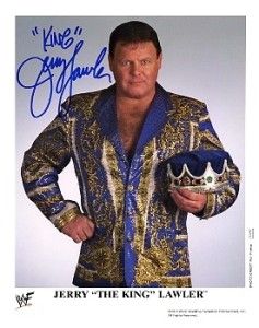  WWF WWE Promo P 579 Signed by WWE Legend Jerry The King Lawler