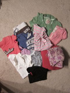  LOT~USED Girls Clothes~Hollister~DKNY Jeans~A&F~Roxy~Variety of Sizes