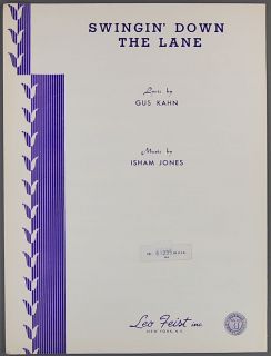 1951 Swingin Down The Lane Gus Kahn Isham Jones