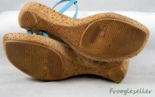 Italian Shoemaker Womens Strappy Slingback Wedge Heel Sandals Shoes 8