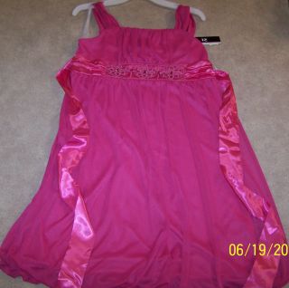 Girl 16 Dress New Pink Bubble $58 IZ Amy Byer Rhinestone Edition Fancy