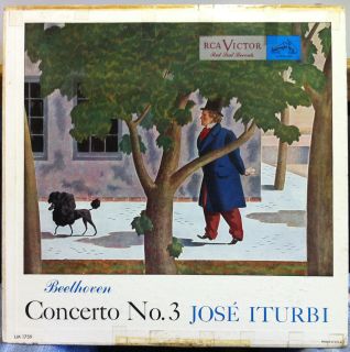 Jose Iturbi Beethoven Concerto No 3 LP VG LM 1759 Vinyl 1953 Mono RCA