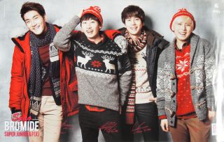 Pop Super Junior Limited Poster Bromide of Spao 2012 Siwon Eunhyuk