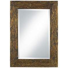 uttermost coaldale antique gold 39 high wood wall mirror