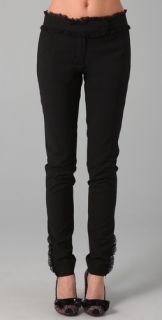 RED Valentino Skinny Pant with Lace Trim Detail