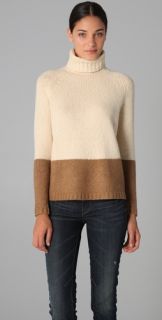 Vince Colorblock Turtleneck Sweater