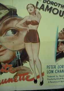 Bob Hope My Favorite Brunette Orig 1947 Half Sheet Movie Poster