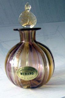 MURANO Italian Glass Perfume Bottle Mid 20th Century Discontinued Line