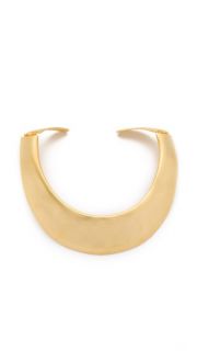 Kenneth Jay Lane Satin Gold Hinged Collar