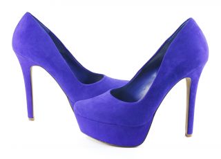  Simpson Waleo Blue Violet Kid Suede Almond Toe Pump Shoes 7 New