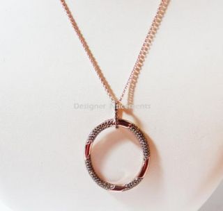 225 Judith Jack Oval Pendant Necklace Rose Gold Plated Marcasite