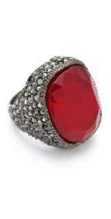 Kenneth Jay Lane Red Opal Cocktail Ring