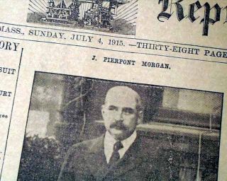 JOHN Jack PIERPONT J. P. MORGAN JR. Shot Twice Wealthy BANKER 1915