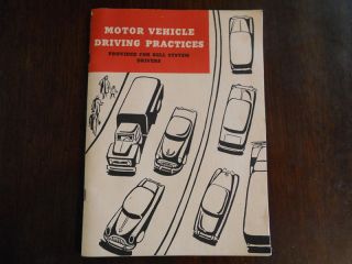 Motor Vehicle Driving Practices for Bell System Drivers 1957 Mint