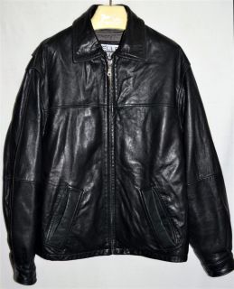  Studio Mens Black Butter Leather w/ Thinsulate Zip Out Lining Sz M