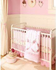 JANIE AND JACK ROSE FLORAL 4 PIECE CRIB SET SIMPLE SHABBY CHIC TODDLER