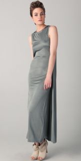 Chalayan Grey Line Side Pinch Maxi Dress