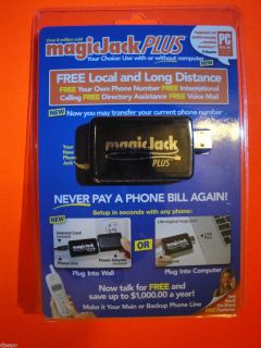 Magicjack Plus USB Phone Jack w 1Year Majicjack Magic Majic