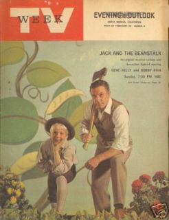 Jack The Beanstalk Gene Kelly RARE 1967 TV Magazine