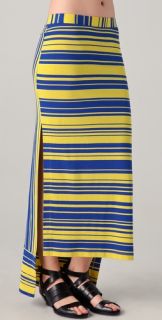 Cut25 by Yigal Azrouel Striped Tube Skirt with Slits