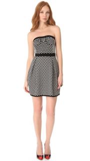 M Missoni Checkerboard Strapless Dress
