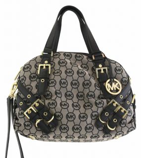 Michael Kors Milo Monogram Jacquard Convertible Shoulder Handbag New