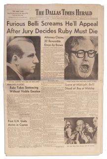 Dallas Newspaper Reporting on Conviction of Jack Ruby
