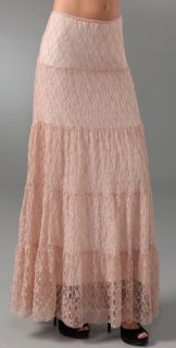 Torn by Ronny Kobo Peasant Lace Long Skirt