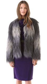 Rachel Zoe Brooklyn Ombre Faux Fur Coat