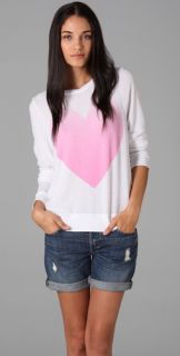 Wildfox Big Pink Heart Beach Sweatshirt