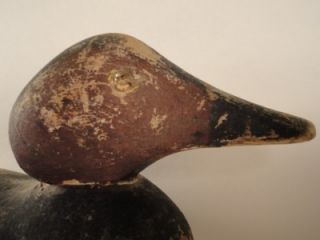 Antique Mason Wood Duck Decoy Glass Eye Vintage Original Paint Drake