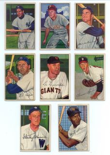 1952 Bowman Baseball Partial Set of 125 w HOF