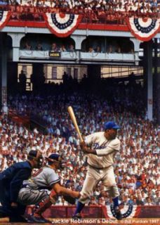 Jackie Robinson 1947 Brooklyn Dodgers Baseball History L E print gsart