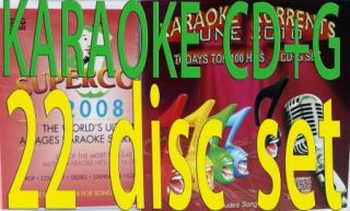 SUPERCORE+KURRENTS 2010 karaoke 22cd+g NEW SET ,CLASSICS COUNTRY POP