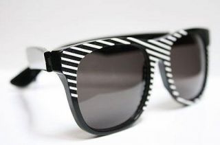 RetroSuperFuture Super Basic Sunglasses Wayfarer Black White Stripes