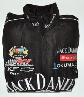 JACK DANIELS TEAM CREW NASCAR RACING LIGHTWEIGHT JACKET Sizes LARGE XL