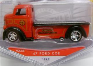 1947 Ford COE Fire Truck Badge City Jada Diecast 1 64