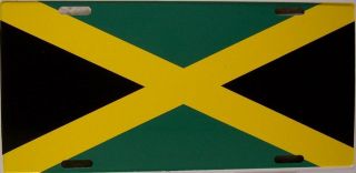 Aluminum National Flag Jamaica License Plate New