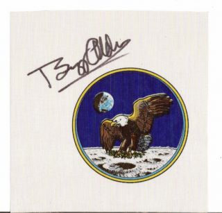 Apollo 11 Beta Cloth Patch Signed by Buzz Aldrin