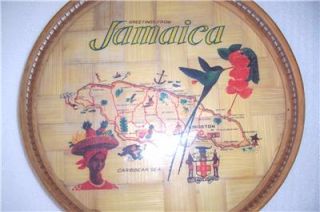 Jamaica Map National Bird Fruit Coat of Arms Souvenir Food Serving