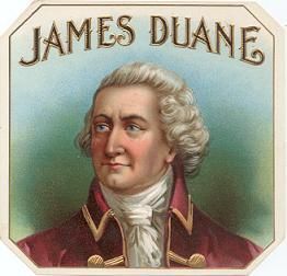 James Duane Outer Cigar Label Antique Lithograph 1st Mayor of New York