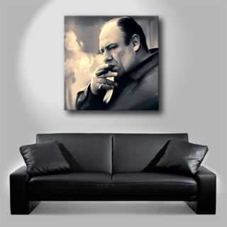 Tony Sopranos w Cigar James Gandolfini Painting Canvas Art Giclee