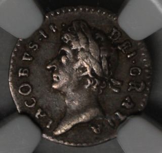 1687 NGC VF 35 James II Silver Penny US Colonial Money NGC Pop 1 2