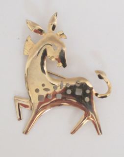  Gold Filled Deer Pin Brooch Yankee Silversmiths James H Hall