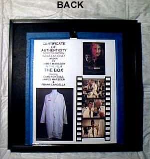 2009 Film THE BOX Starring JAMES MARSDEN SCREEN WORN NASA LAB COAT COA